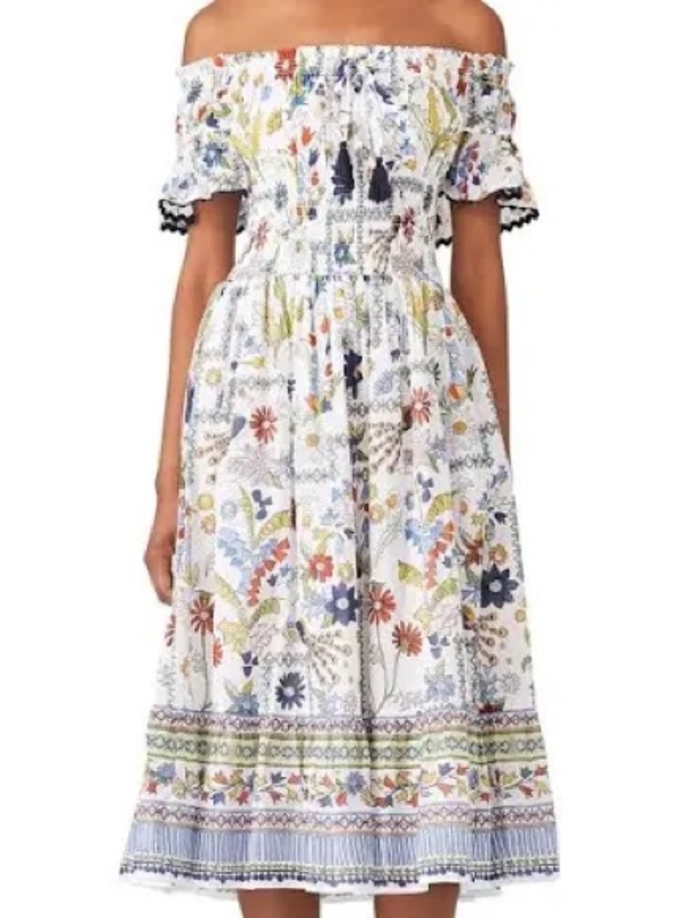 Tory Burch Ivory Meadow Folly Dress - Medium